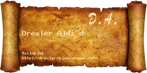 Drexler Ajád névjegykártya